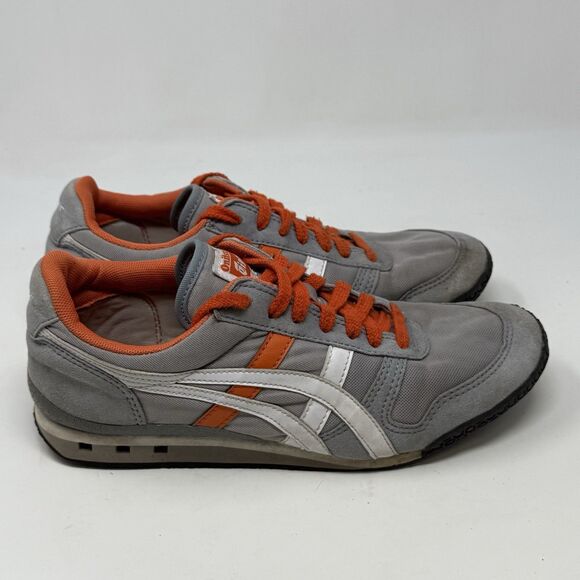 Asics Onitsuka Tiger Ultimate 81 Shoes Mens 6.5 Gray Orange Suede Fabric Sneaker - Picture 1 of 16